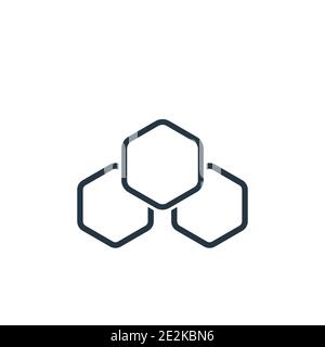 Vektorsymbol für den vorderen Umriss. Dünne Linie schwarzes Frontsymbol, flacher Vektor Einfache Elementdarstellung aus editierbarem Geometriekonzept isolierte Kontur auf Weiß Stock Vektor