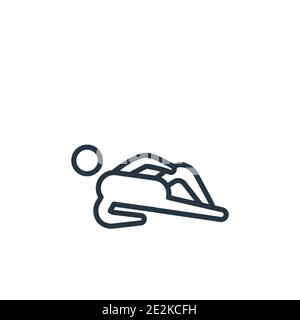 Vektor-Symbol für entspannte menschliche Umrisse. Dünne Linie schwarz entspannte menschliche Ikone, flache Vektor einfache Element Illustration aus editierbaren Gefühle Konzept isoliert Stock Vektor