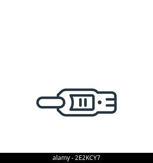 Symbol für LAN-Umrissvektoren. Dünne Linie schwarz lan-Symbol, flache Vektor einfache Element Illustration von editierbaren elektrianischen Verbindungen Konzept isoliert auf whi Stock Vektor