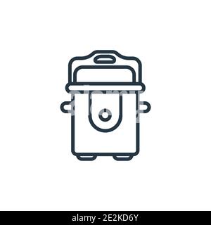 Crock-Pot Umrissvektor-Symbol. Dünne Linie schwarz crock-pot Symbol, flache Vektor einfache Element Illustration von editierbaren elektronischen Geräten Konzept Isolat Stock Vektor
