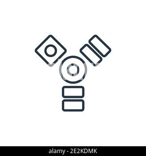 Symbol für FireWire-Umrissvektor. Dünne Linie schwarzes firewire Symbol, flacher Vektor Einfache Elementdarstellung aus editierbarem Hardwarekonzept isolierter Hub an Stock Vektor