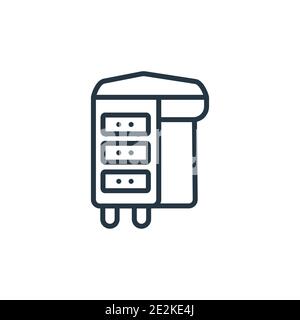 Symbol für den Davenport-Umrissvektor. Dünne Linie schwarz davenport Symbol, flache Vektor einfache Element Illustration von editierbaren Möbeln und Haushalt Konzept i Stock Vektor