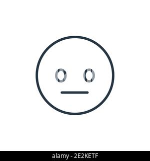 Gelangweilte Emoji Umriss Vektor-Symbol. Dünne Linie schwarz gelangweilt Emoji-Symbol, flache Vektor einfache Element Illustration aus editierbaren Emoji Konzept isoliert auf whi Stock Vektor