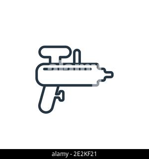 Vektorsymbol für Wasserpistole. Dünne Linie schwarze Wasserpistole Symbol, flache Vektor einfache Element Illustration aus editierbaren Freizeit Konzept isolierten Schlaganfall Stock Vektor