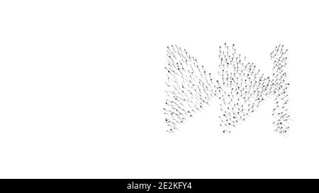 3d-Rendering-Symbol des schnellen Vorwärts-Symbol in Gold eingewickelt Thermofolienplatte auf dunkelblauem Hintergrund Stockfoto