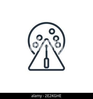 Lotterie Umriss Vektor-Symbol. Dünne Linie schwarz Lotterie-Symbol, flache Vektor einfache Element Illustration aus editierbaren Entertainment-Konzept isolierte Schlaganfall Stock Vektor
