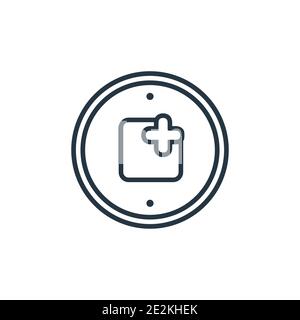 Hinzufügen von Fotos Umrissvektorsymbol. Dünne Linie schwarz hinzufügen Fotos Symbol, flache Vektor einfache Element Illustration aus editierbaren allgemeinen Konzept isolierte Kontur Stock Vektor