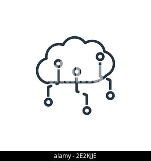 Internet der Dinge Umriss Vektor-Symbol. Dünne Linie schwarz Internet der Dinge Symbol, flache Vektor einfache Element Illustration aus editierbaren allgemeinen Konzept Stock Vektor