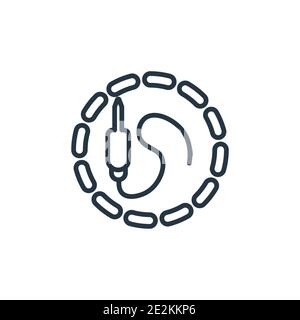 Vektorsymbol für den Audioanschluss. Dünne Linie schwarz Audio-Jack-Symbol, flache Vektor einfache Element Illustration von editierbaren elektrianischen Verbindungen Konzept i Stock Vektor