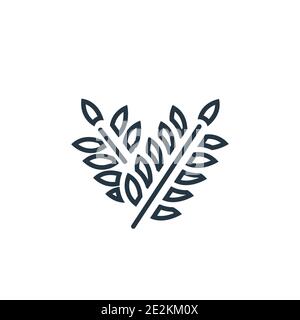 Vektor-Symbol für das Ähren des Weizens. Dünne Linie schwarzes Ohr des Weizens Symbol, flache Vektor einfache Element Illustration aus editierbaren Lebensmittel Konzept isoliert Strok Stock Vektor