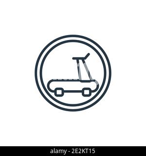 Vektorsymbol für den Umriss des Laufbands. Dünne Linie schwarz Laufband Maschine Symbol, flache Vektor einfache Element Illustration von editierbaren gymandfitness con Stock Vektor