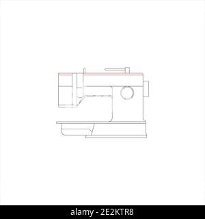 Elektrische Nähmaschine. Vektordarstellung. Stock Vektor