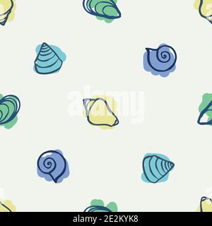 Verschiedene Muscheln - Vektor Hintergrund Stock Vektor
