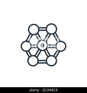 Symbol für den Nanotechnologie-Umriss. Dünne Linie schwarze Nanotechnologie Symbol, flache Vektor einfache Element Illustration von editierbaren Zukunftstechnologie conce Stock Vektor