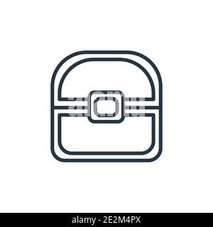 Vektorsymbol für Brustumfang. Dünne Linie schwarze Brust Symbol, flache Vektor einfache Element Illustration von editierbaren Möbel Konzept isoliert Strich auf whit Stock Vektor