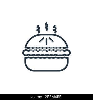 Kreislinie Vektorsymbol. Dünne Linie schwarze Torte Symbol, flache Vektor einfache Element Illustration aus editierbaren Gastronomie Konzept isolierte Kontur auf weiß b Stock Vektor