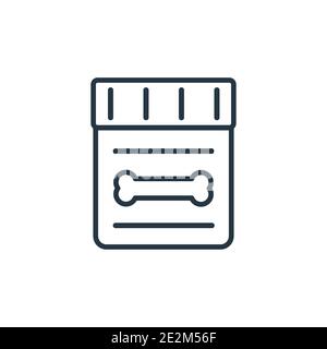 Behandelt das Symbol für den Umrissvektor. Dünne Linie schwarz behandelt Symbol, flache Vektor einfache Element Illustration aus editierbaren Food-Konzept isoliert Strich auf weiß b Stock Vektor