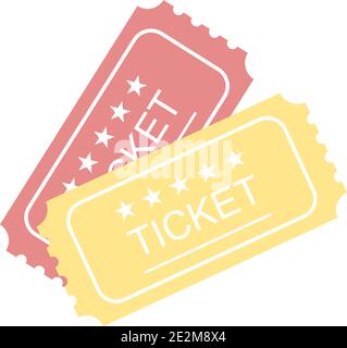 Ticket-Symbol im flachen Stil. Vektorgrafik Stock Vektor