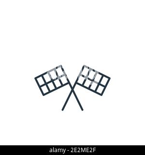 Vektorsymbol für Rennstrecken. Dünne Linie schwarz Racing Icon, flache Vektor einfache Element Illustration aus editierbaren Arcade-Konzept isoliert auf weißem Backgr Stock Vektor