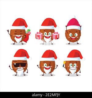 Santa Claus Emoticons mit Salak Cartoon-Charakter. Vektorgrafik Stock Vektor