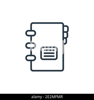 Vektorsymbol für den Dossier-Umriss. Dünne Linie schwarzes Dossier Symbol, flache Vektor einfache Element Illustration von editierbaren Lieferung und logistische Konzept zu isolieren Stock Vektor