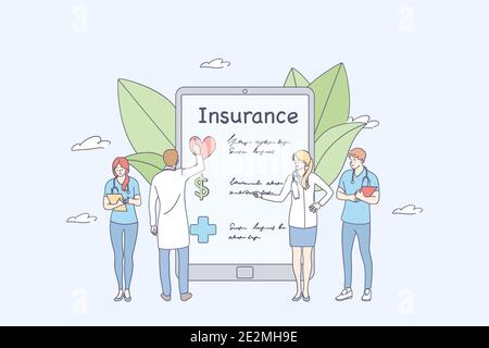 Krankenversicherung Online-Konzept Stock Vektor