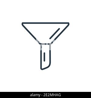Symbol für den Umrissvektor der Filtration Dünne Linie schwarze Filtration Symbol, flache Vektor einfache Element Illustration von editierbaren Getränken Konzept isoliert auf whit Stock Vektor