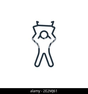 Symbol für „Umrissvektor zeigen“. Dünne Linie schwarze Puppe zeigen Symbol, flache Vektor einfache Element Illustration von editierbaren Unterhaltung und Arcade conc Stock Vektor