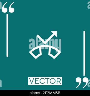 Vektorsymbol für verpasste Anrufe Lineares Symbol. Bearbeitbare Konturlinie Stock Vektor