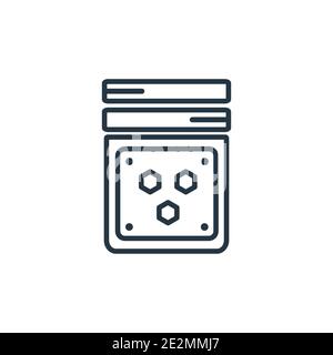 Vektorsymbol für Wabenkontur. Dünne Linie schwarze Waben Symbol, flache Vektor einfache Element Illustration von editierbaren Lebensmitteln Konzept isoliert Schlaganfall auf Stock Vektor