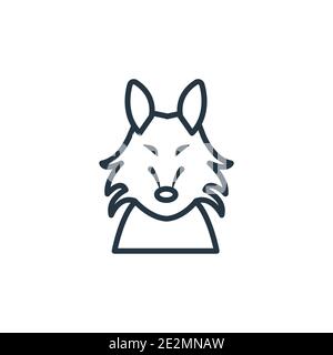 Werwolf Umriss Vektor-Symbol. Dünne Linie schwarz Werwolf Symbol, flache Vektor einfache Element Illustration aus editierbaren Märchen Konzept isoliert auf whit Stock Vektor