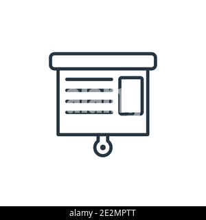 Symbol für den Umriss des Diagramms. Dünne Linie schwarzes Flipchart Symbol, flache Vektor einfache Element Illustration aus editierbaren Bildungskonzept isoliert auf w Stock Vektor