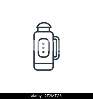 Vektorsymbol für den Umriss des Thermoflasches. Dünne Linie schwarz Thermoflasche Symbol, flache Vektor einfache Element Illustration aus editierbaren Lebensmittel Konzept isoliert Strok Stock Vektor