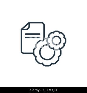 Vektorsymbol für intelligente Kontraktskizze. Dünne Linie schwarz Smart Contract Symbol, flache Vektor einfache Element Illustration aus editierbaren allgemeinen Konzept zu isolieren Stock Vektor