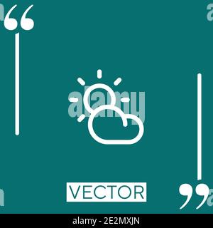 vektorsymbol „bewölkt“ Lineares Symbol. Bearbeitbare Linie mit Konturen Stock Vektor
