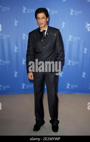 Shah Rukh Khan während einer Fotoschau für "Mein Name ist Khan" im Rahmen der 60. Berliner Filmfestspiele am 12. Februar 2010 im Grand Hyatt Hotel in Berlin. Foto von Nicolas Briquet/ABACAPRESS.COM Stockfoto