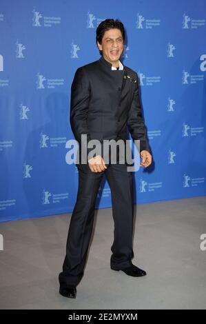 Shah Rukh Khan während einer Fotoschau für "Mein Name ist Khan" im Rahmen der 60. Berliner Filmfestspiele am 12. Februar 2010 im Grand Hyatt Hotel in Berlin. Foto von Nicolas Briquet/ABACAPRESS.COM Stockfoto