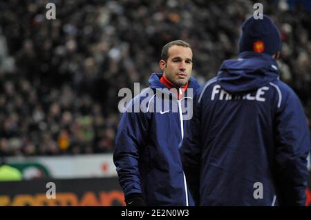 Frankreichs Frederic Michalak während der RBS 6 Nations Championship 2010 Rugby-Spiel, Frankreich gegen Irland im Stade de France in Saint-Denis, bei Paris, Frankreich am 13. Februar 2010. Frankreich gewann 33-10. Foto von Thierry Plessis/ABACAPRESS.COM Stockfoto