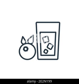 Vektorsymbol für Orangensaft-Umrisse. Dünne Linie schwarz orange Saft Symbol, flache Vektor einfache Element Illustration von editierbaren Getränken Konzept isoliert auf Stock Vektor