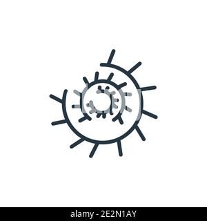 Symbol für Tumbleweed-Umrissvektor. Dünne Linie schwarz tumbleweed Symbol, flache Vektor einfache Element Illustration aus editierbaren wilden Westen Konzept isoliert stro Stock Vektor