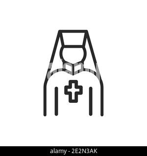 Symbol der Priest-Farblinie. Isoliertes Vektorelement. Stock Vektor