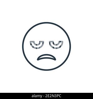 Geärgert Emoji Umriss Vektor-Symbol. Dünne Linie schwarz geärgert Emoji-Symbol, flache Vektor einfache Element Illustration von editierbaren Emoji Konzept isoliert auf Stock Vektor