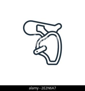 Symbol für den Holster-Umriss. Dünne Linie schwarz Holster Symbol, flache Vektor einfache Element Illustration aus editierbaren Wüste Konzept isoliert Strich auf Whi Stock Vektor