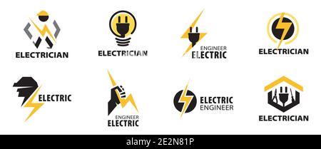 Vektor-Logo von Elektriker und Elektronik Reparatur Stock Vektor