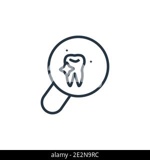 Überprüfen Sie das Symbol für den Umrissvektor. Dünne Linie schwarz Check-up-Symbol, flache Vektor einfache Element Illustration von editierbaren Zahnarzt Konzept isoliert Schlaganfall auf Stock Vektor