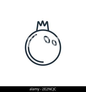 Vektorsymbol für Granatapfel-Umrisse. Dünne Linie schwarzen Granatapfel Symbol, flache Vektor einfache Element Illustration aus editierbaren Früchten Konzept isoliert Strok Stock Vektor
