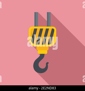 Industrial Haken Kran Symbol, flache Stil Stock Vektor
