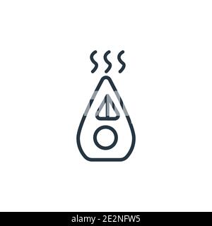 Vektorsymbol für Luftbefeuchter-Kontur. Dünne Linie schwarz Befeuchter Symbol, flache Vektor einfache Element Illustration von editierbaren elektronischen Geräten Konzept isol Stock Vektor