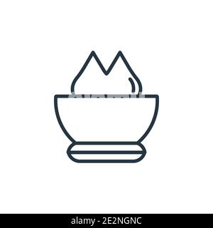 Gebratene Tofu Quark Bälle Umriss Vektor-Symbol. Dünne Linie schwarz gebraten Tofu Quark Kugeln Symbol, flache Vektor einfache Element Illustration von editierbaren Lebensmitteln konz Stock Vektor
