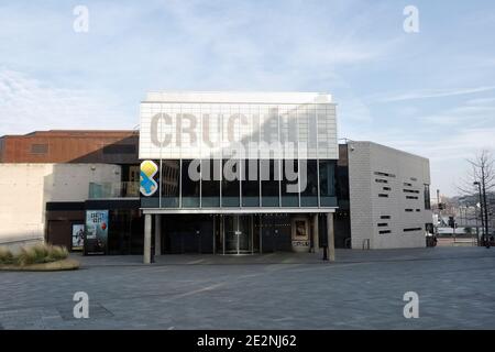 Das Crucible Theater im Zentrum von Sheffield, moderne Architektur Stockfoto